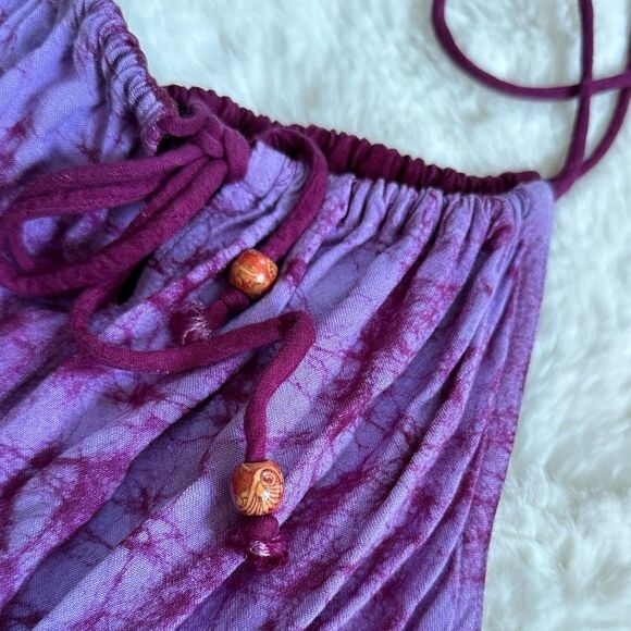 Hippie purple made in india embroidered hippy midi dress - Picture 14 of 15